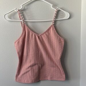 SHEIN Pink Textured Camisole Top